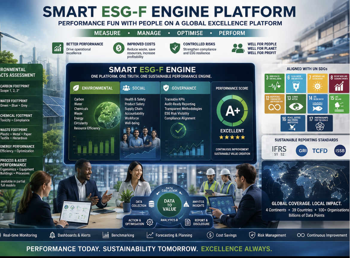 Smart ESG-F Engine Platform — Module Overview Infographic
